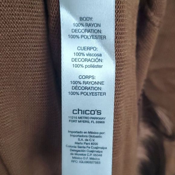 SOLD!! CHICO'S Fringe Sweater - Size 2 (8-10) - Picture 5 of 5